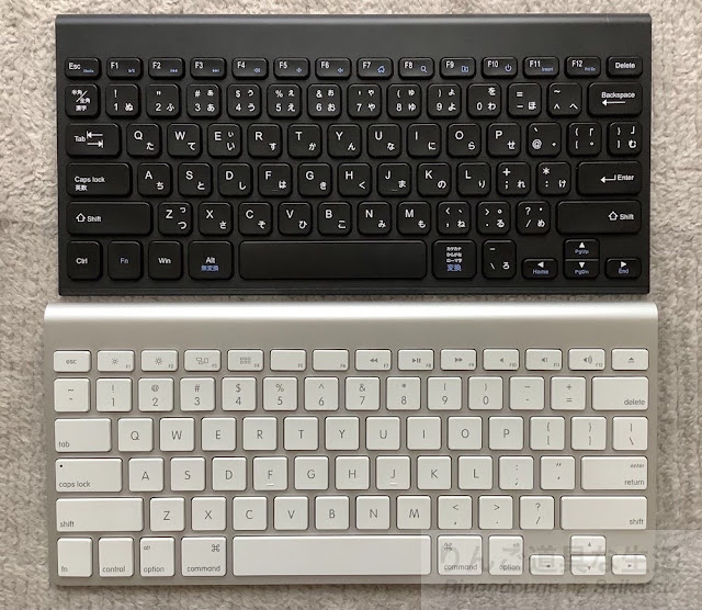 SEENDA ワイヤレスキーボード マウスセット　Apple Wireless Keyboardとの比較
