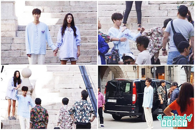 Lee Min Ho & Jun Ji Hyun Shooting in Spain Barcelona for Legend of the Blue Sea A korean Fairy Tale Story