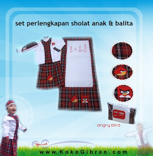 Sarung Anak Instan, Koko Balita, Sajadah Kartun, Sarung Balita Angry Bird