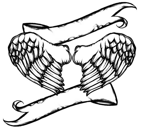 Awesome Angel Wings Tattoo Design