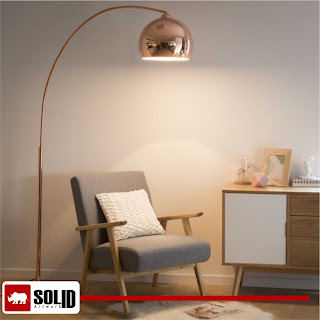 sphere copper floor lamp