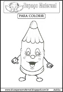 objetos escolares,desenhos para colorir