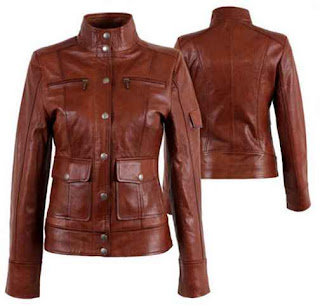 Desain jaket kulit untuk wanita militer