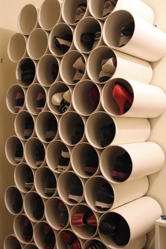 PVC Pipe Shoe Storage