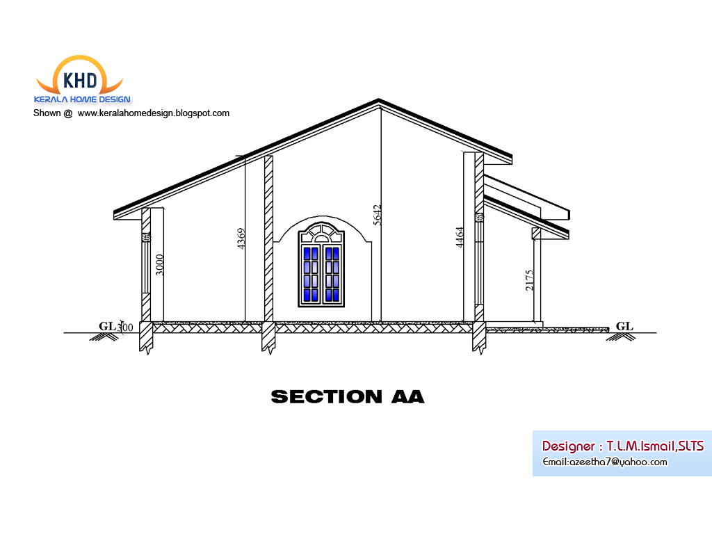  Single  Floor  House  Plan  and Elevation  1270 Sq Ft 