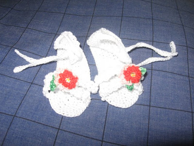 sapatinhos em crochet