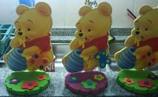 Decoracion de Fiestas Infantiles, Winnie Pooh, Centros de Mesa