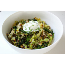 Greek yogurt with quinoa and cabbage