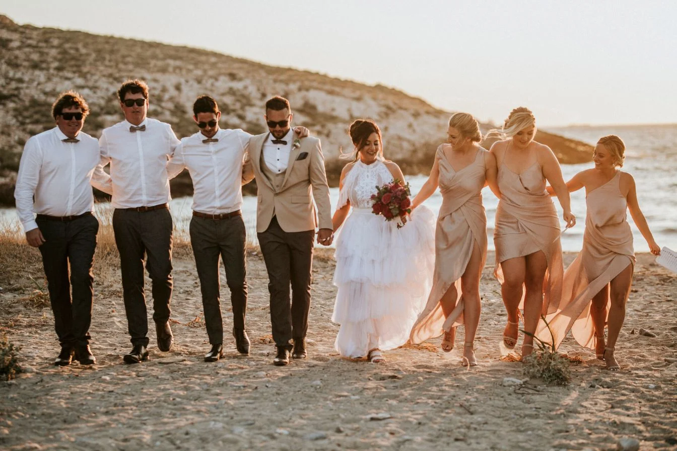 lighthouse photography paros island elopement wedding bridal gown decor makeup