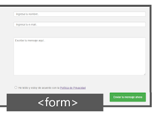 Código HTML para crear un formulario de contacto