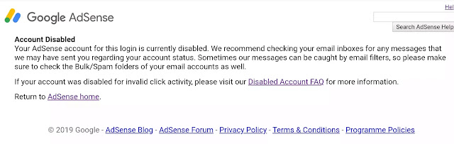 Google adsense notification it will not help you