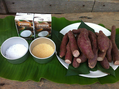 THAI DESSERTS SWEET POTATO IN SWEET COCONUT MILK