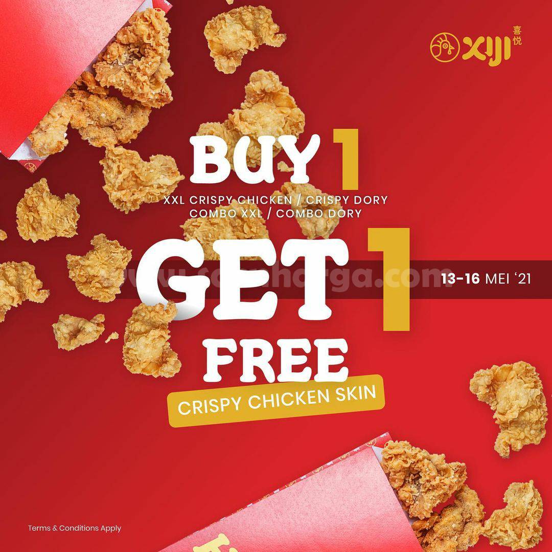 Promo XIJI Street Snack BELI 1 GRATIS 1 Crispy Chicken Skin