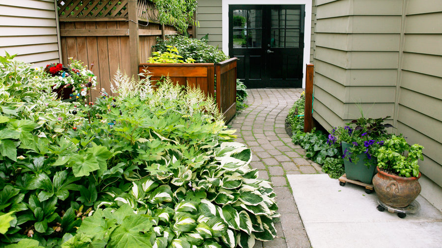 front yard rock landscape pictures