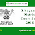 Sivaganga District Court Jobs 2018