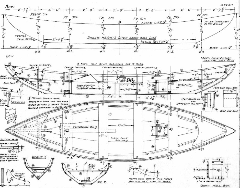 rowing boat plans dory from finding guide ~ bill ship