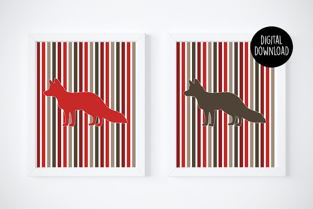 fox printables digital download // 8x10 // printable wall decor