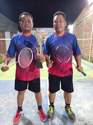 Turnamen Badminton PB Teluk Bakau Bc pada pertandingan final yang dilaksanakan