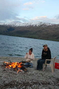 right outside our bach in kingston on Lake wakatipu