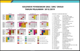 Kaldik TK dan SMA /SMA LB Tahun Pelajaran 2018/2019