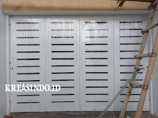 Pintu Garasi Besi pesanan Bpk Fuad di Perum Bukit Serpong Mas BSD Tangerang