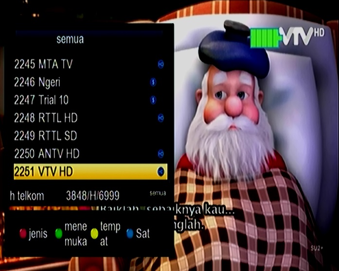 Frekuensi TV Digital Terbaru VTV HD di Satelit Telkom 4
