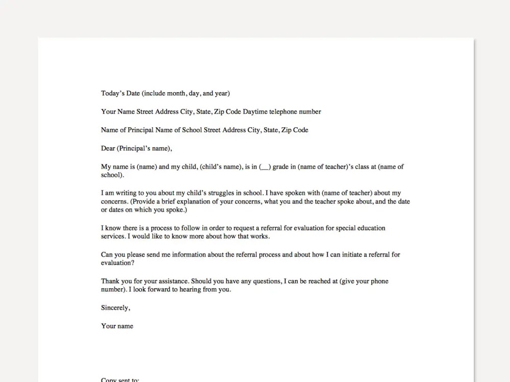 Sample Letters For Requesting Evaluations And Reports Understood For Learning And Thinking Differences Sample Letters For Requesting