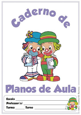 Planos de aula-Capas para Caderno com personagens infantis