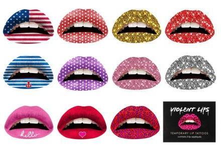 Violent lips temporary lip tattoos