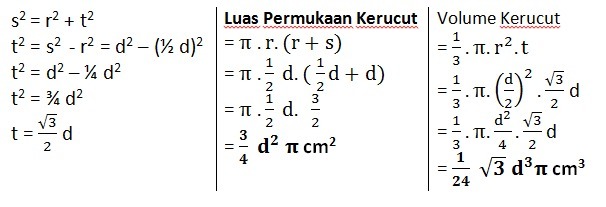 Jawaban Buku Siswa Matematika Kelas 9 Latihan 5 2 Kerucut Hal 293