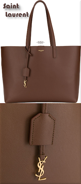 ♦Saint Laurent brown large shopper tote bag #saintlaurent #bags #brown #pantone #brilliantluxury
