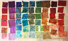 Colourwave Quilt - fabric selection