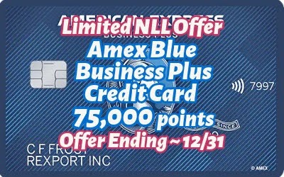 【期間限定】Amex Blue Business Plus Credit Card 75,000 ポイントオファー！