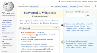 Come si presentava la pagina iniziale di Wikipedia nel 2006, agli inizi della sua storia