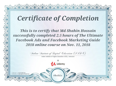 md shahin hossain certificate