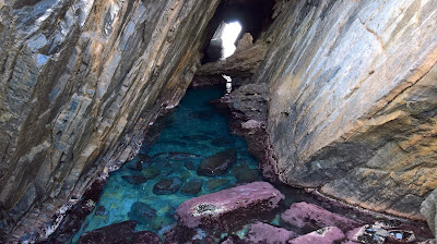 Sea cave at Canal Grande. 