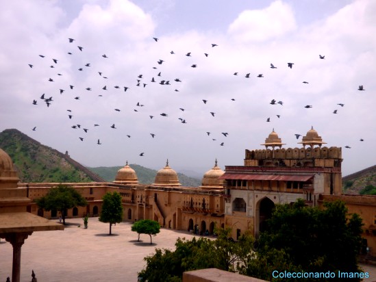 Patio del Fuerte Amber en Jaipur