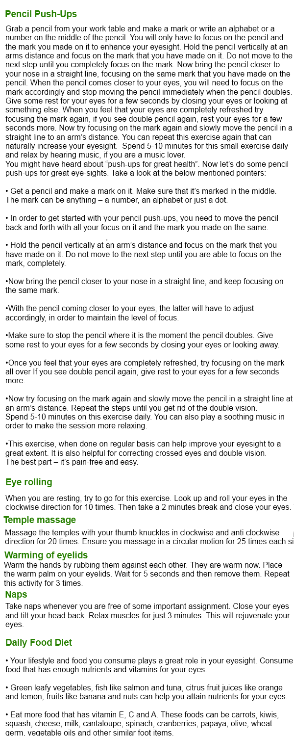 Eye Health Tips