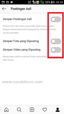 cara membuat foto tidak tersimpan otomatis di instagram