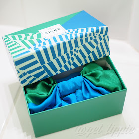 Silke London "The Isla" Silk Hair Wrap in Green and Blue Get Lippie 20160612