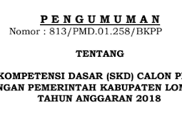 PENGUMUMAN JADWAL TES ( SKD ) CPNS DI LINGKUNGAN PEMKAB LOMBOK TENGAH