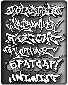 Graffiti-Fonts-letters-alphabet-arrow