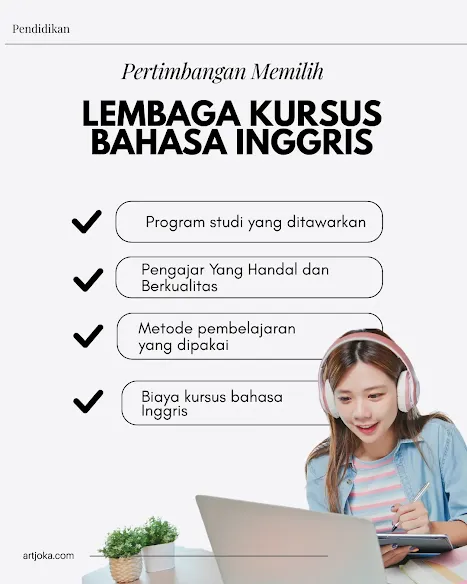 kriteria lembaga kursus bahasa Inggris terbaik