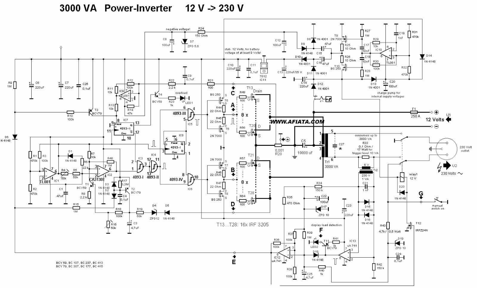 Inverter Circuit: 3000W Power Inverter Circuit
