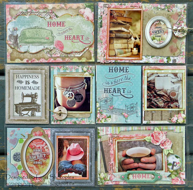 Home Misc.Me 12x12 Layout by Lynn Shokoples for BoBunny featuring the Soiree Collection and Imagine Crafts.