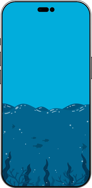 minimalistic blue ocean background wallpaper for iphone