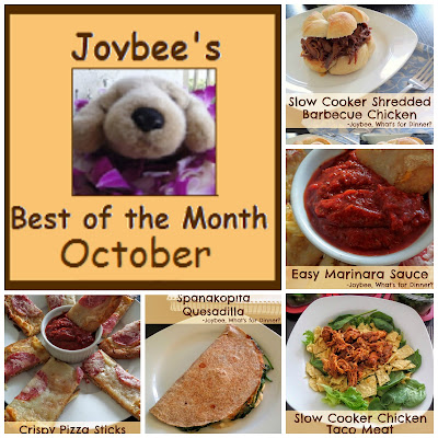 Best of the Month October 2015:  A recap of my most popular recipes from last month (October 2015).