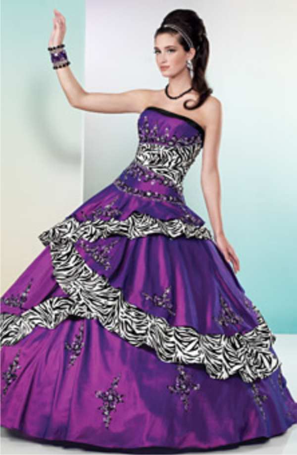 Purple and silver bridesmaid dresses