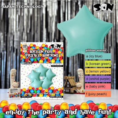 Balon Foil Bintang Pastel 5 Pcs (SON 523)