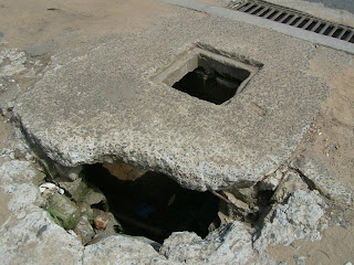 Really Bad Knut Hole at Monrovia City Hall